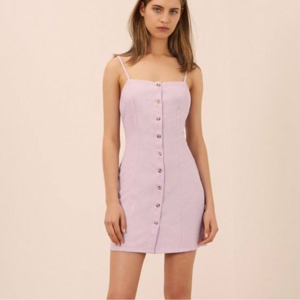 The Fifth Label Lilac Button-Front Mini Dress